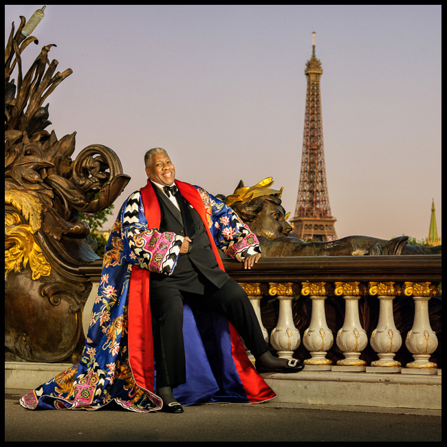 André Leon Talley, Pont Alexandre III, Paris, 2013 | Vanity Fair