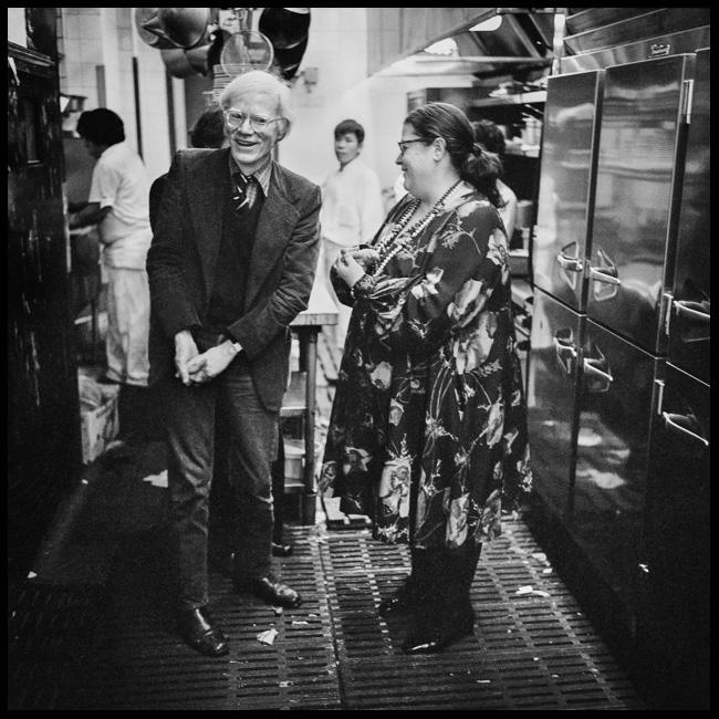Andy Warhol in Elaine's Kitchen, New York, 1976