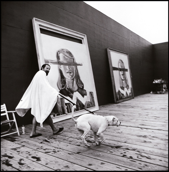 Julian Schnabel at his studio in Montauk, 2001 | Vanity Fair